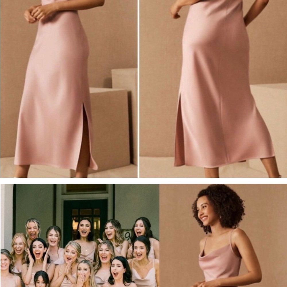 BHLDN Cali satin slip dress-bridesmaid